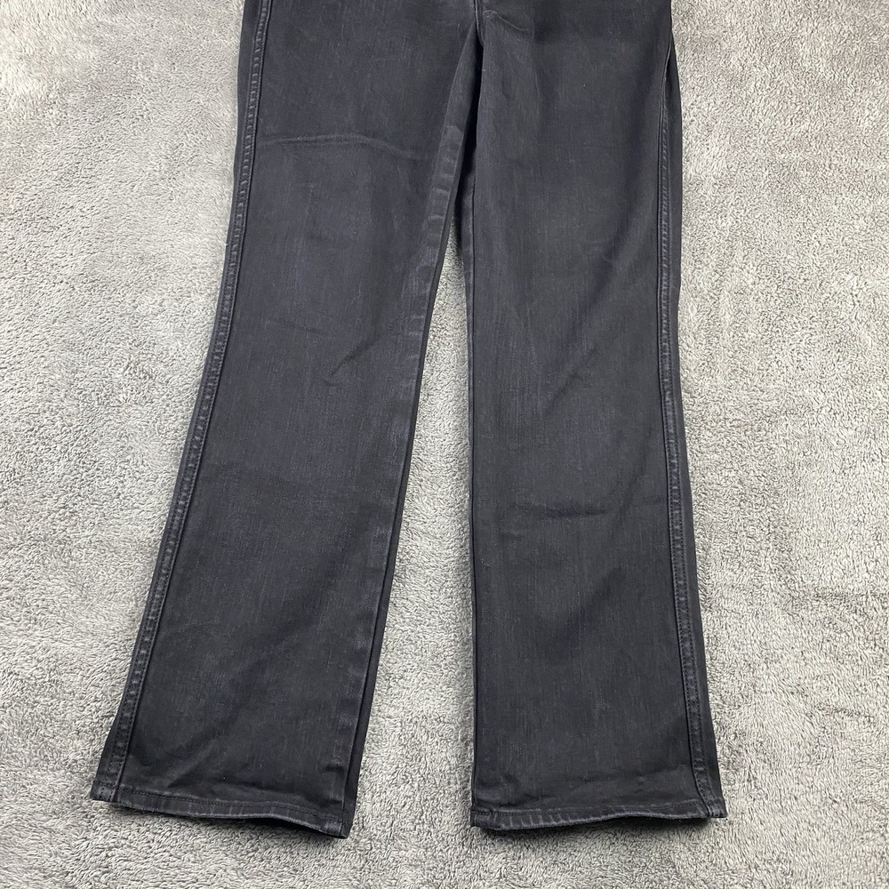 Good American Good Straight Jeans Womens 6/ 28 Black‎ Dark Wash Denim Mid Rise - Picture 2 of 13